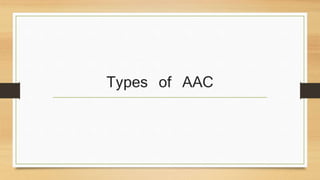 Types of AAC
 