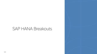 23
PUBLIC
SAP HANA Breakouts
 