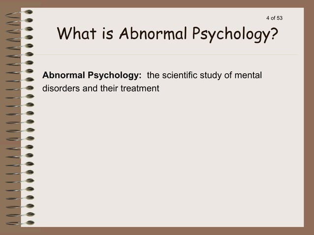 Introduction to abnormal psychology | PPT | Brain and Nervous System ...