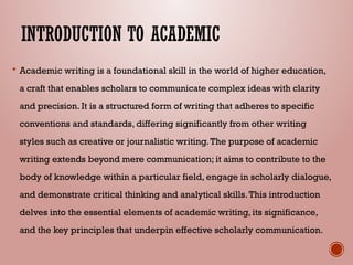 Scholar Introduction Comprehensive Introduction to Academic Writing Principles and Practices ...