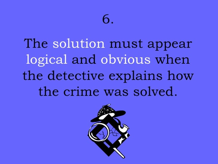 Elements of a Detective Story
