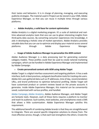 Introduction to adobe experience manager | PDF