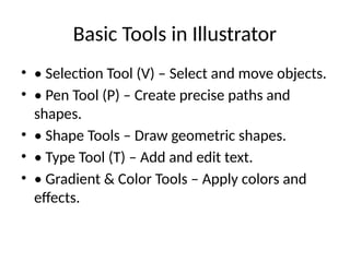 Introduction to Adobe Illustrator(The Hiostory and tools) | PPTX