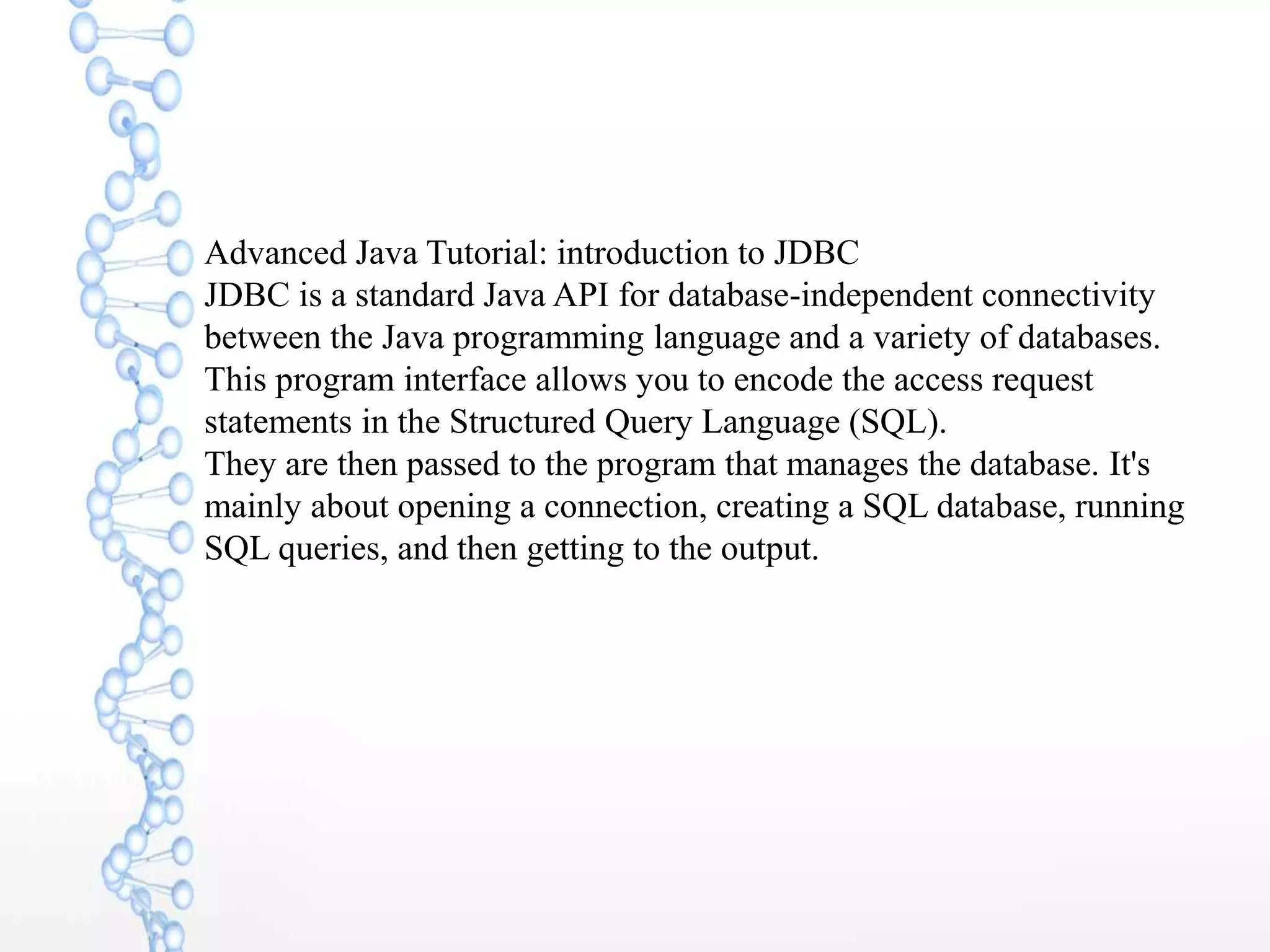Introduction to advanced java | PPTX