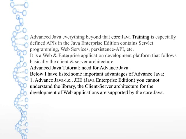 Introduction to advanced java | PPTX