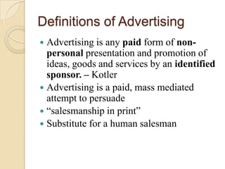 Introduction to advertising