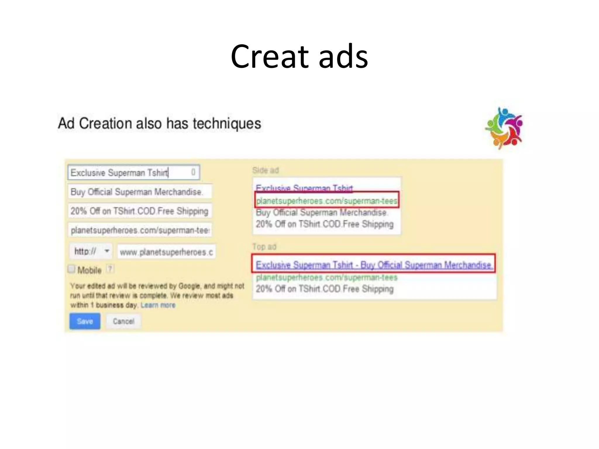Creat ads
 
