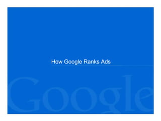 How Google Ranks Ads 