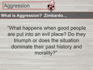 Good Aggression Introduction to aggression A2 | PPTX