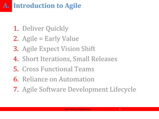 Introduction to Agile and Lean Software Development | PPTX