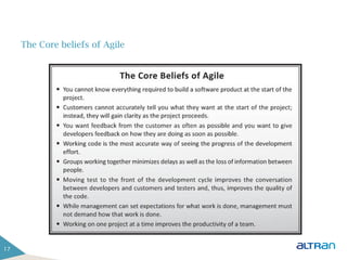 The Core beliefs of Agile




17
 