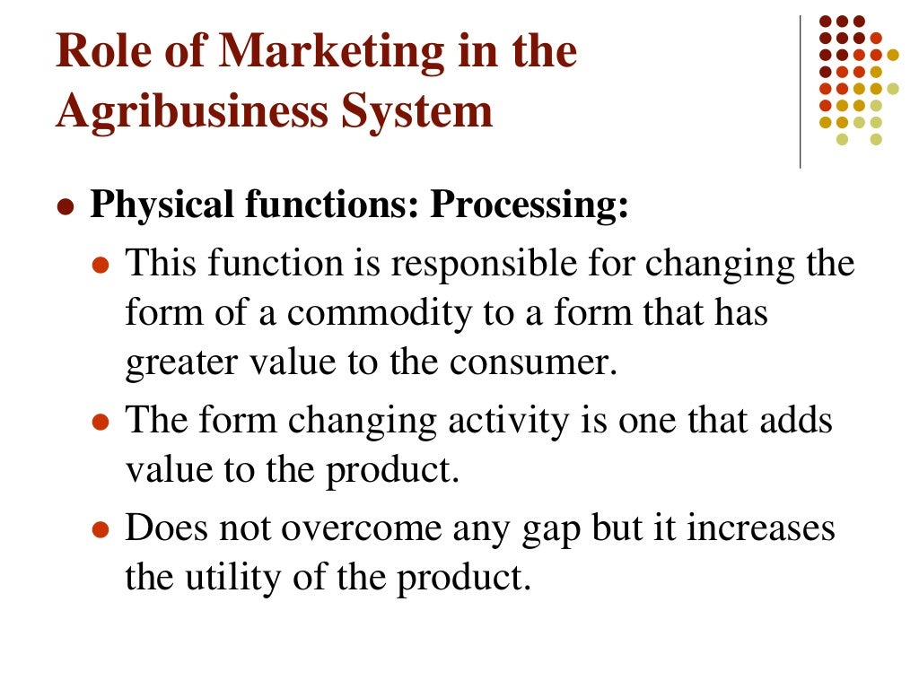Introduction to agribusiness marketing