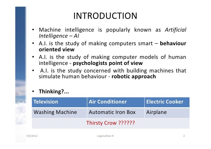 Introduction to AI