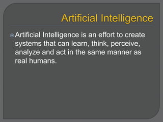 Introduction to artificial intelligence lecture 1 | PPTX
