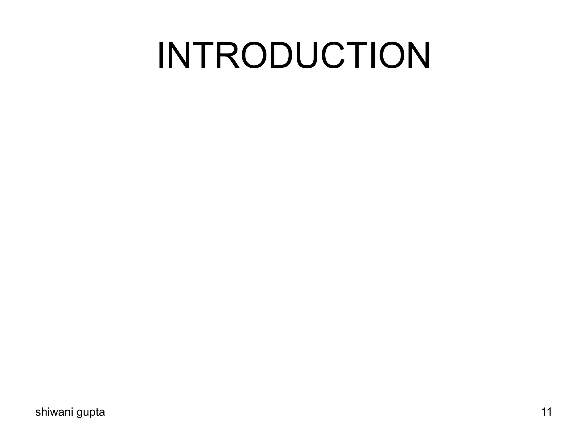 INTRODUCTION
shiwani gupta 11
 