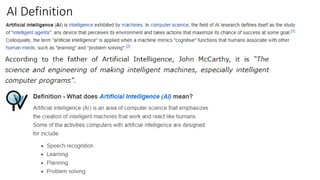 AI Definition
 
