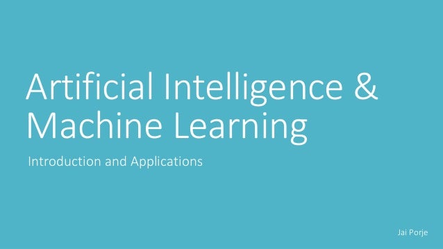 introduction to ai and machine learning