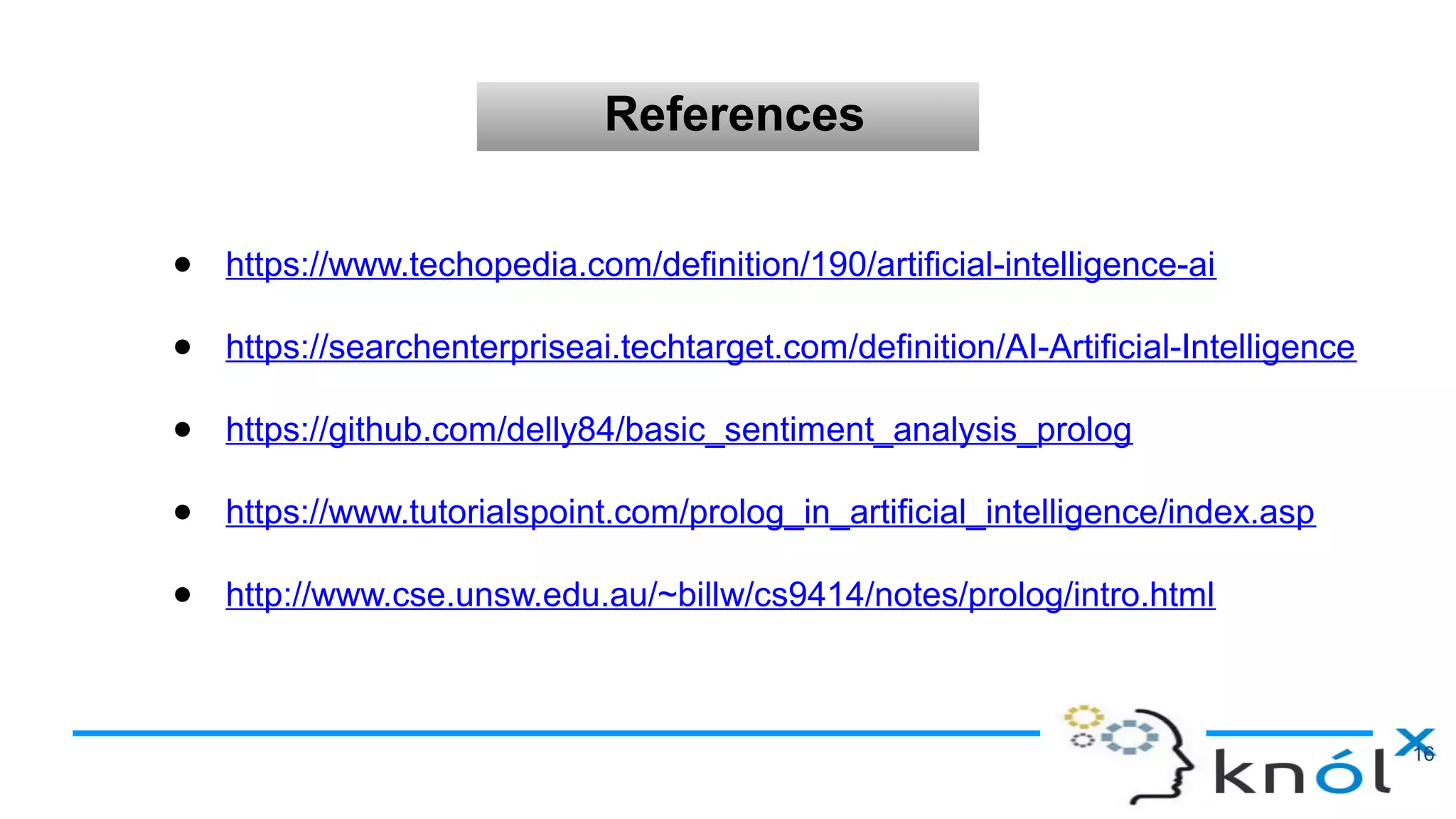 Introduction To AI Using Prolog | ODP