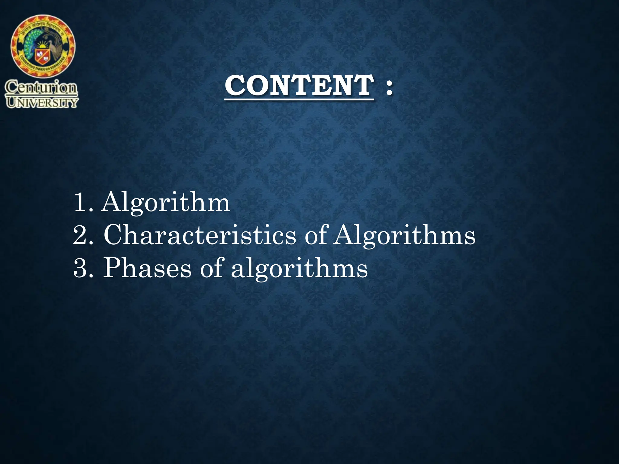 INTRODUCTION TO ALGORITHM in MATHEMATICAL PROBLEM SOLVING | PPT