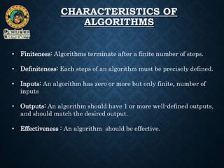 INTRODUCTION TO ALGORITHM in MATHEMATICAL PROBLEM SOLVING | PPT