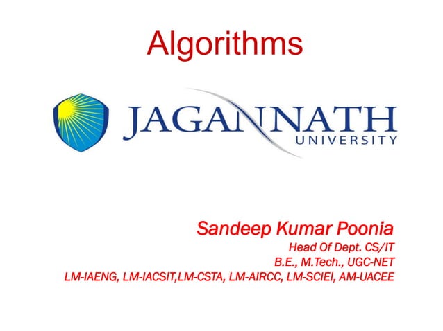 Introduction to algorithms | PPT