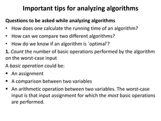 Introduction to Algorithms Complexity Analysis | PPT