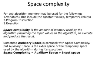 Introduction to Algorithms Complexity Analysis | PPT
