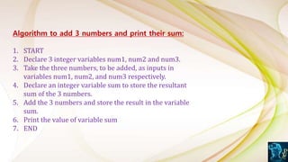 Introduction to algorithms | PPTX | Programming Languages | Computing