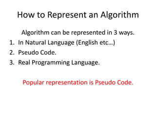 Introduction to algorithn class 1 | PPTX