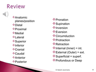 Introduction to anatomy, anatomical terms | PPT