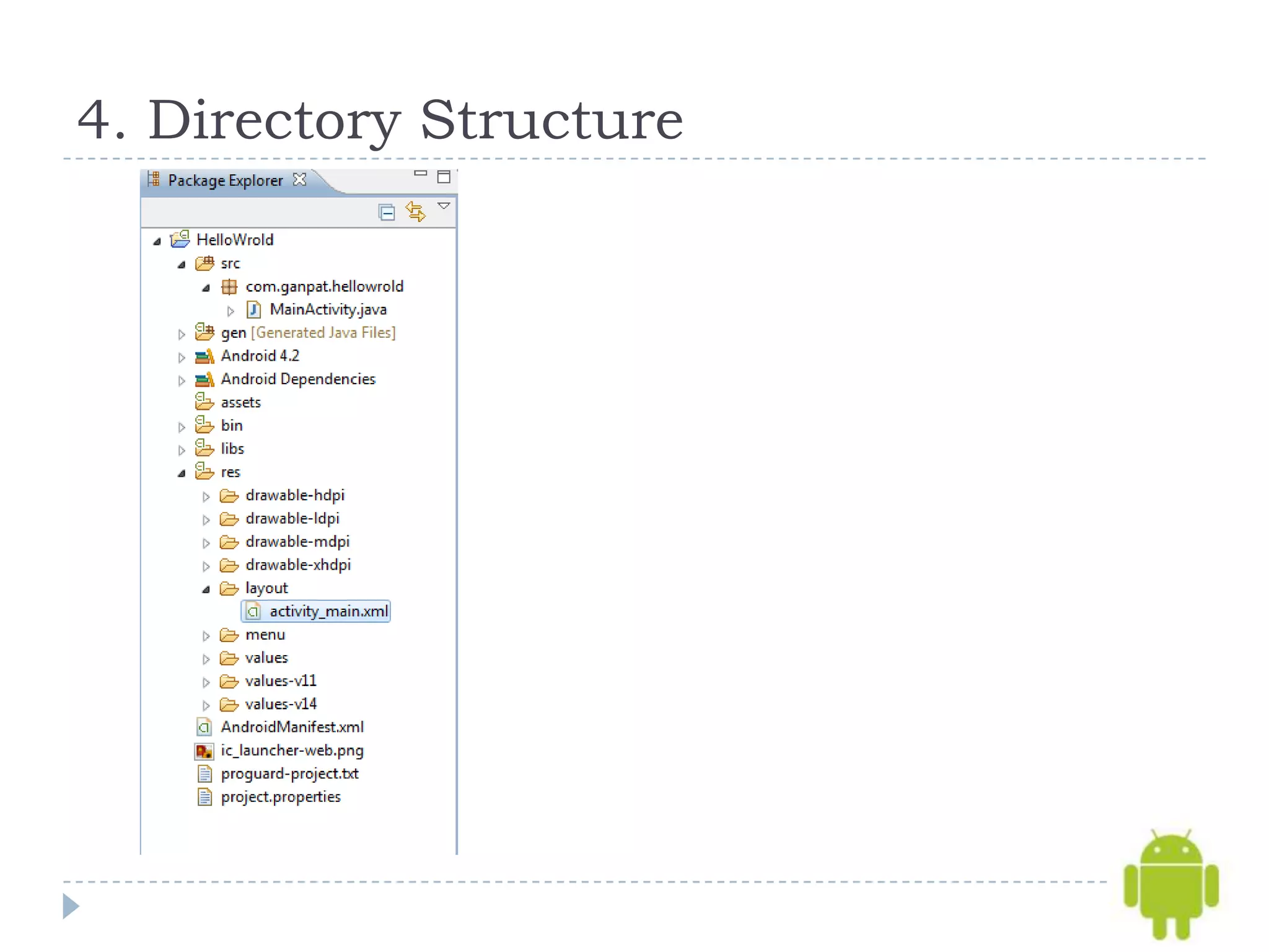 4. Directory Structure
 
