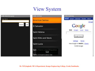 View System
Dr. M.Pyingkodi, MCA Department, Kongu Engineering College, Erode,Tamilnadu.
 