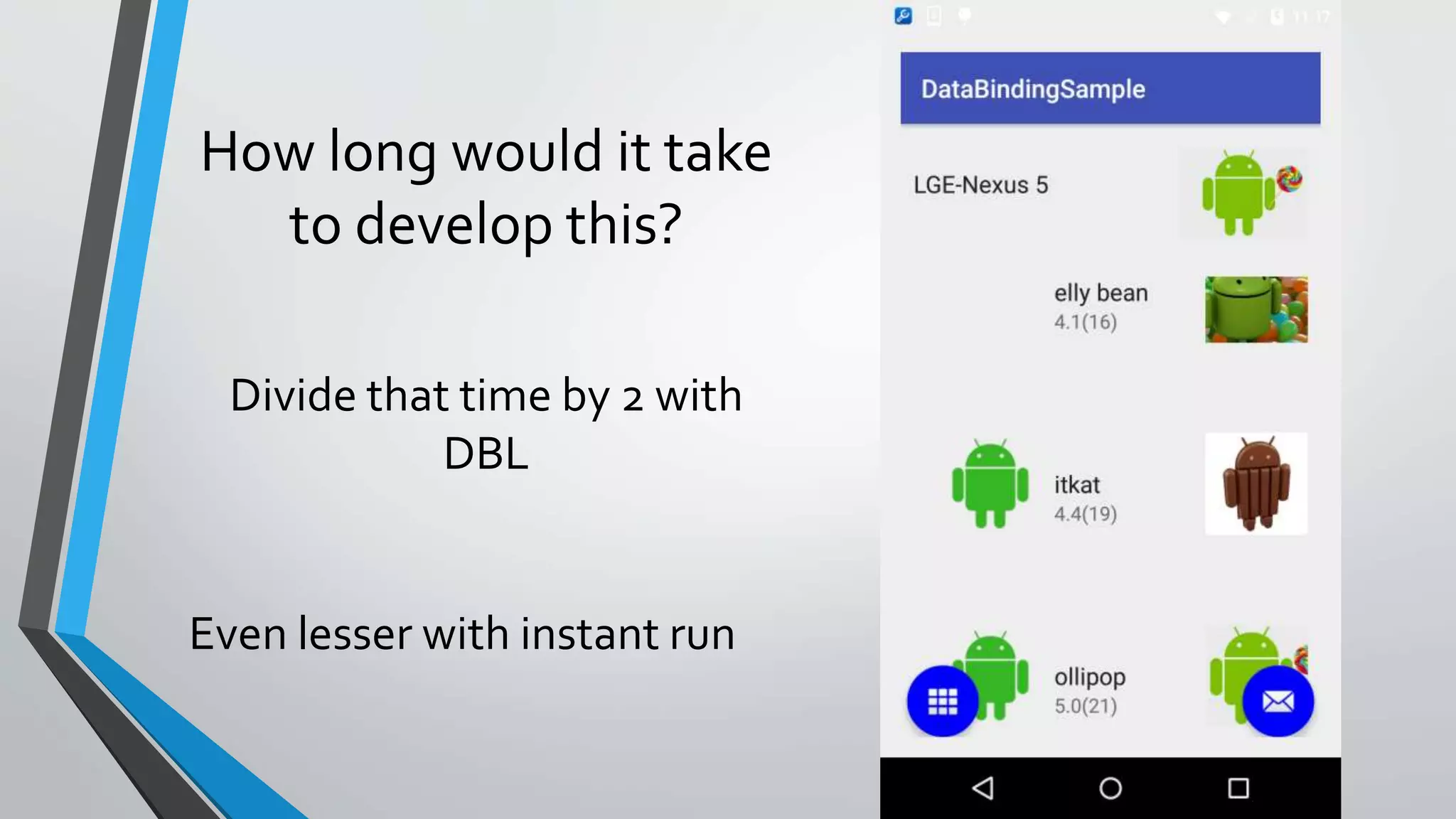 How long would it take to develop this? Divide that time by 2 with DBL Even lesser with instant run 
