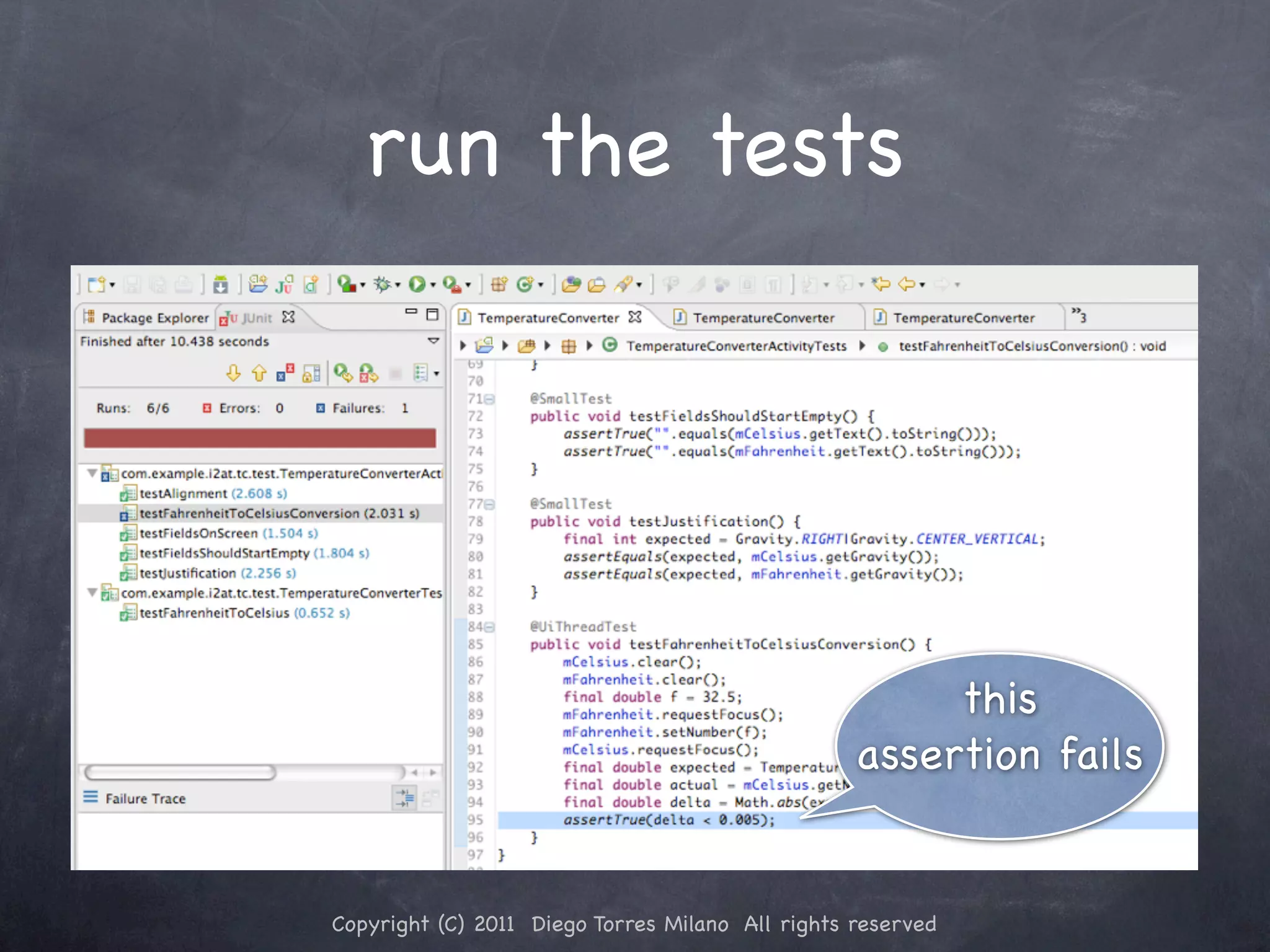 run the tests this assertion fails Copyright (C) 2011 Diego Torres Milano All rights reserved 
