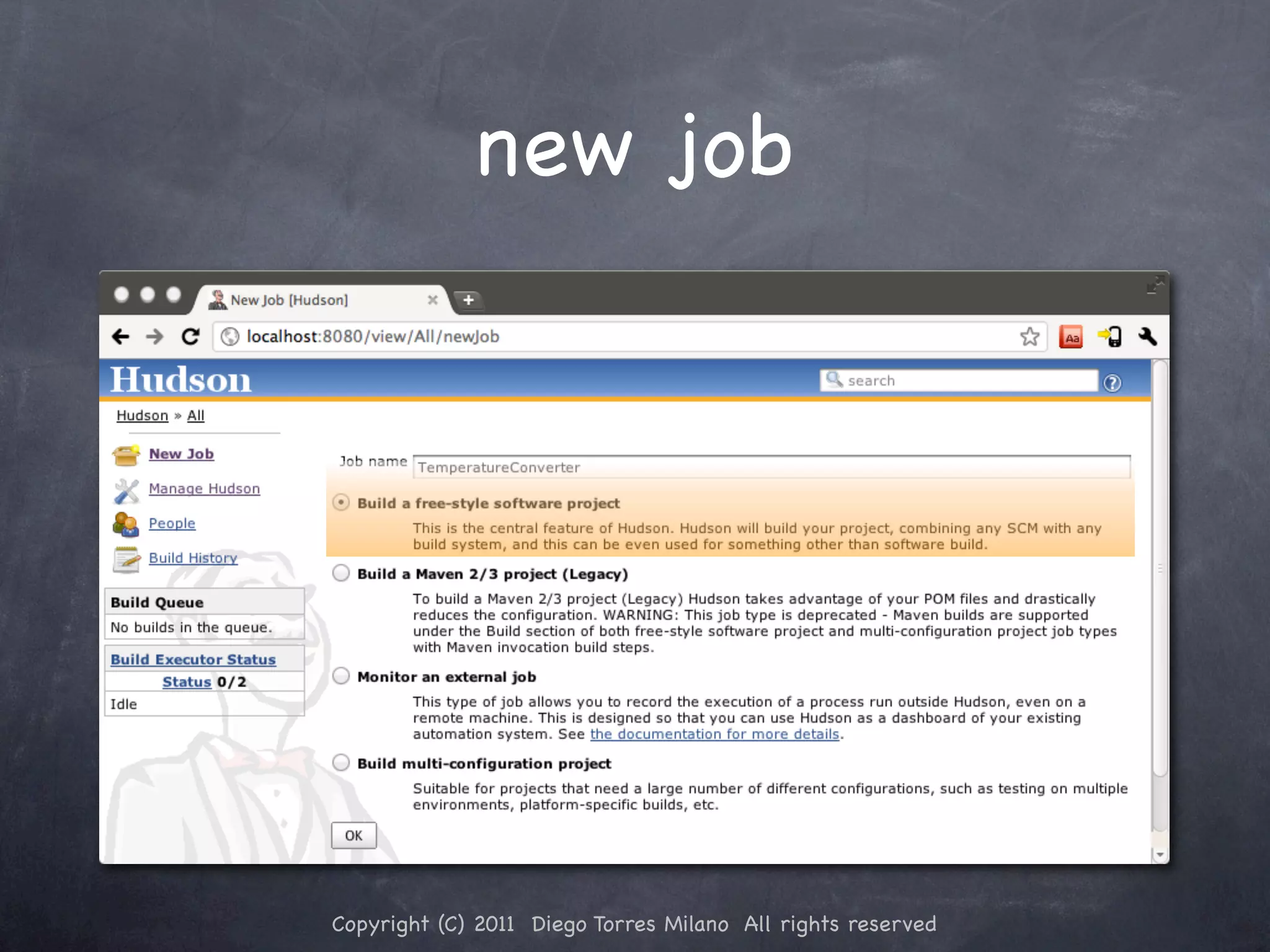 new job Copyright (C) 2011 Diego Torres Milano All rights reserved 