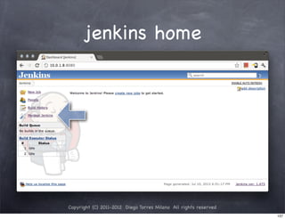 jenkins home




Copyright (C) 2011-2012 Diego Torres Milano All rights reserved
                                                                  137
 