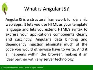 Introduction To Angular.js - SpringPeople | PPT