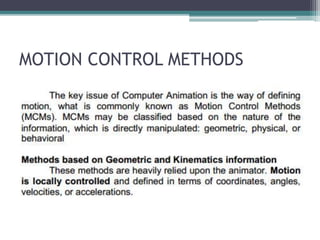 MOTION CONTROL METHODS
 