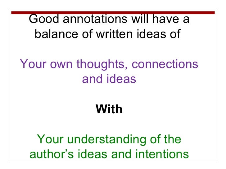 Introduction to annotation