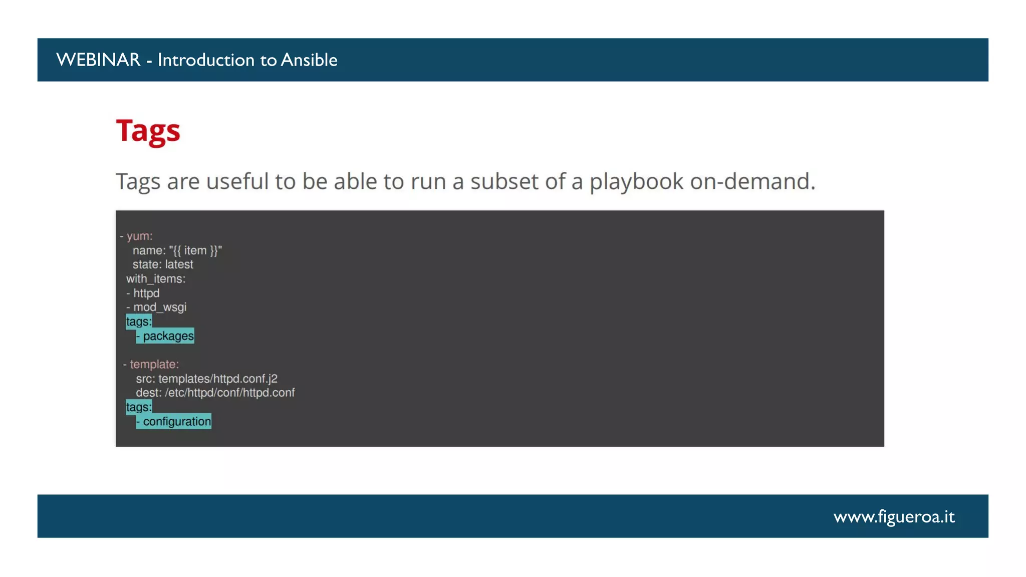 www.figueroa.it
WEBINAR - Introduction to Ansible
 