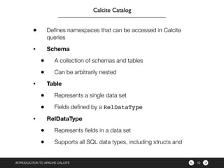 Introduction to Apache Calcite | PDF