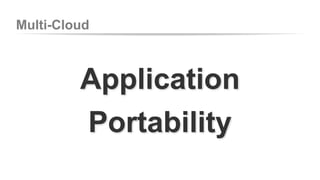 Multi-Cloud 
Application 
Portability 
 