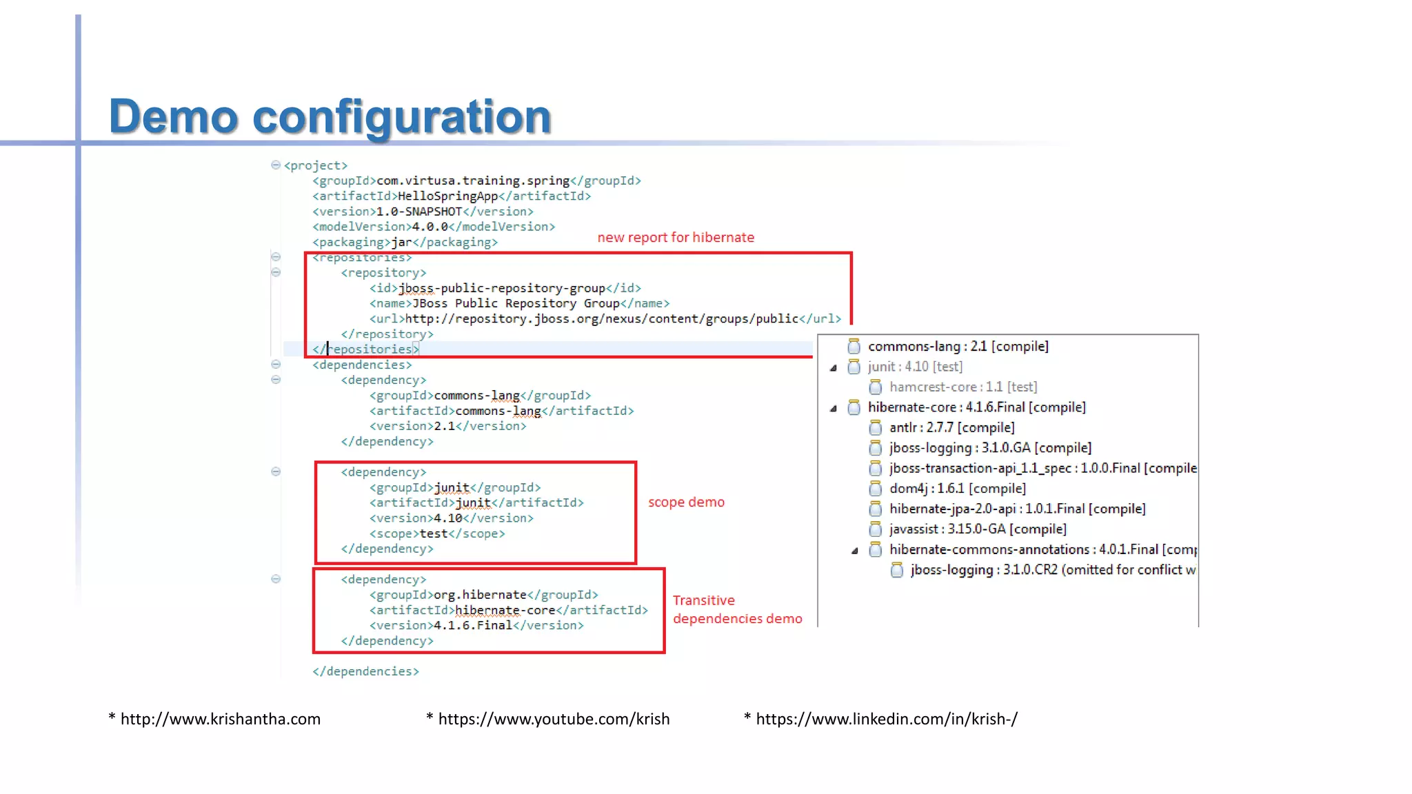 * http://www.krishantha.com * https://www.youtube.com/krish * https://www.linkedin.com/in/krish-/
Demo configuration
 