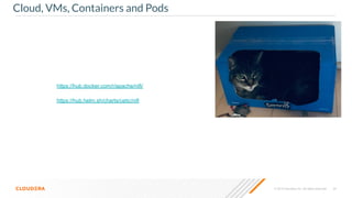 © 2019 Cloudera, Inc. All rights reserved. 24
Cloud, VMs, Containers and Pods
https://hub.docker.com/r/apache/nifi/
https://hub.helm.sh/charts/cetic/nifi
 