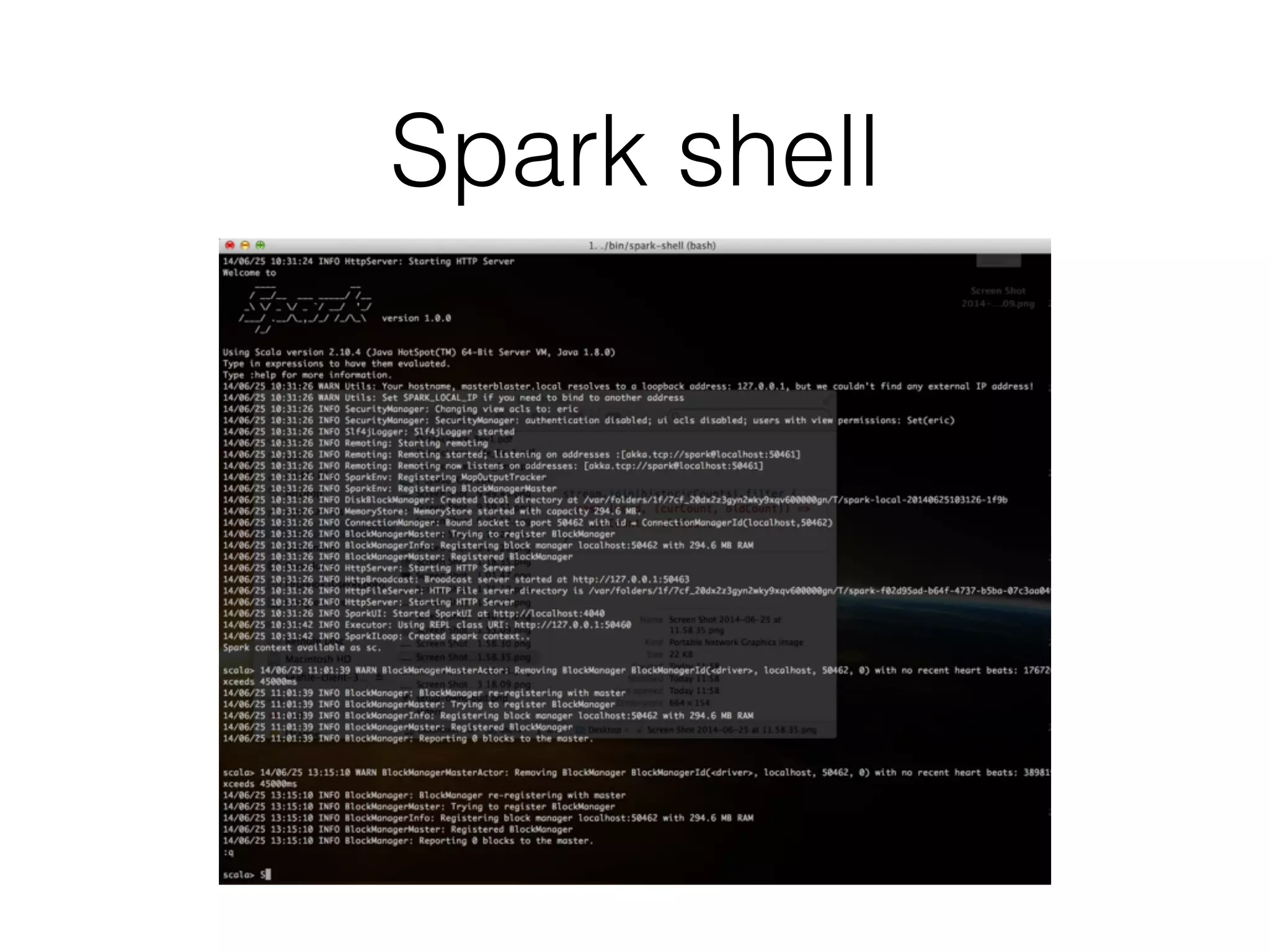 Spark shell 