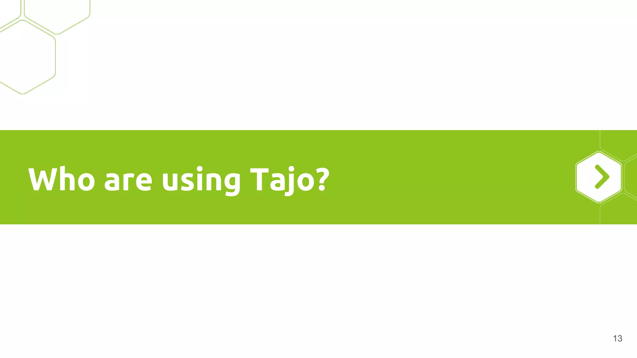 Who are using Tajo?
13
 