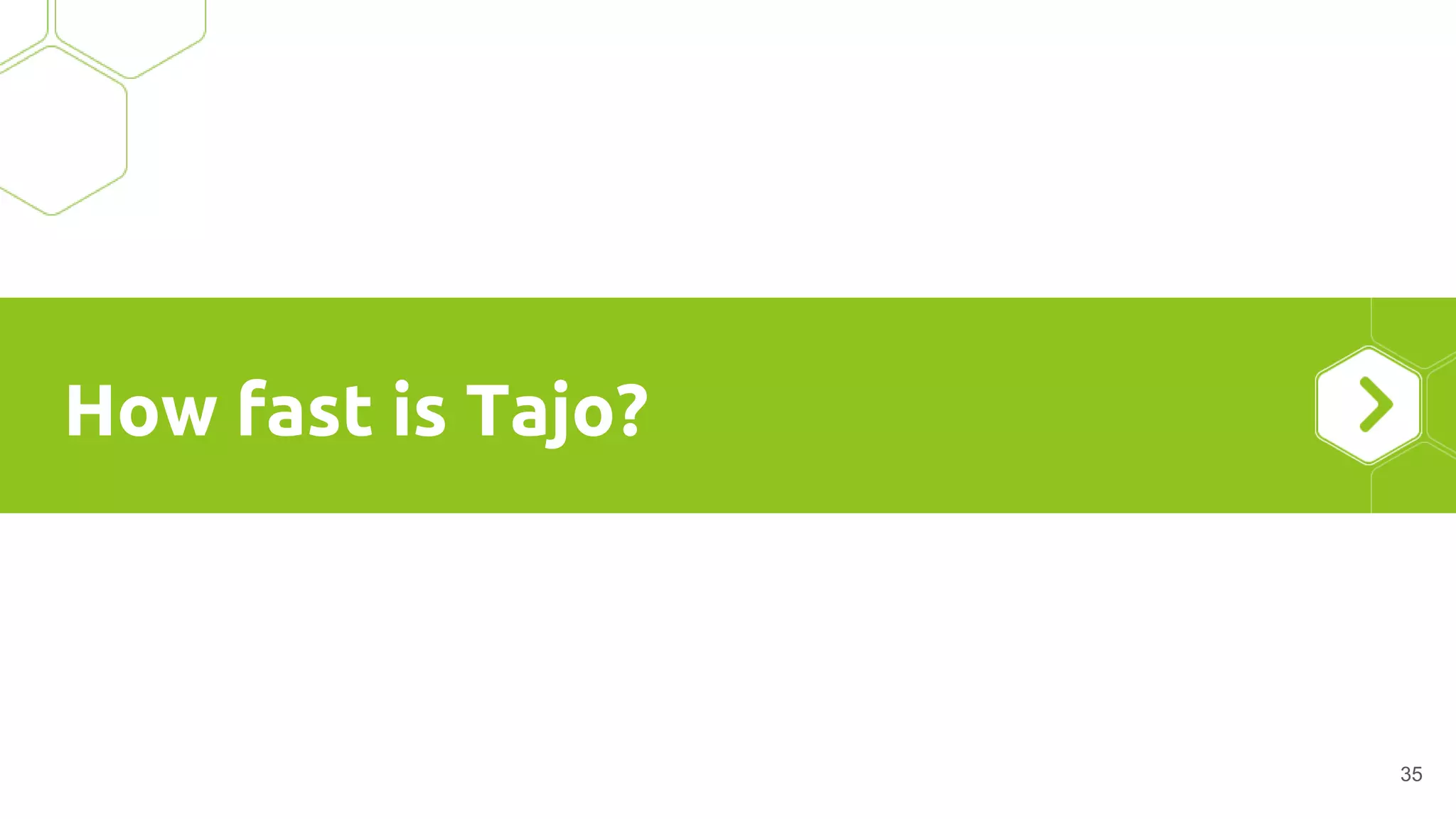 How fast is Tajo?
35
 