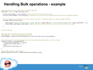 Handling Bulk operations - example
 