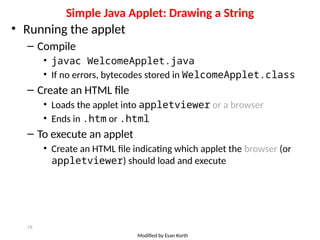 Introduction To Applets methods and simple examples | PPTX ...