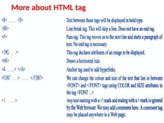 26
More about HTML tag
 